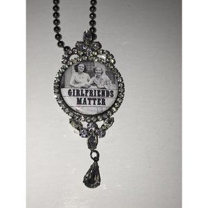 GIRLFRIENDS MATTER Adjustable Boutique Bling NECKLACE Costume Jewelry BFF Friend